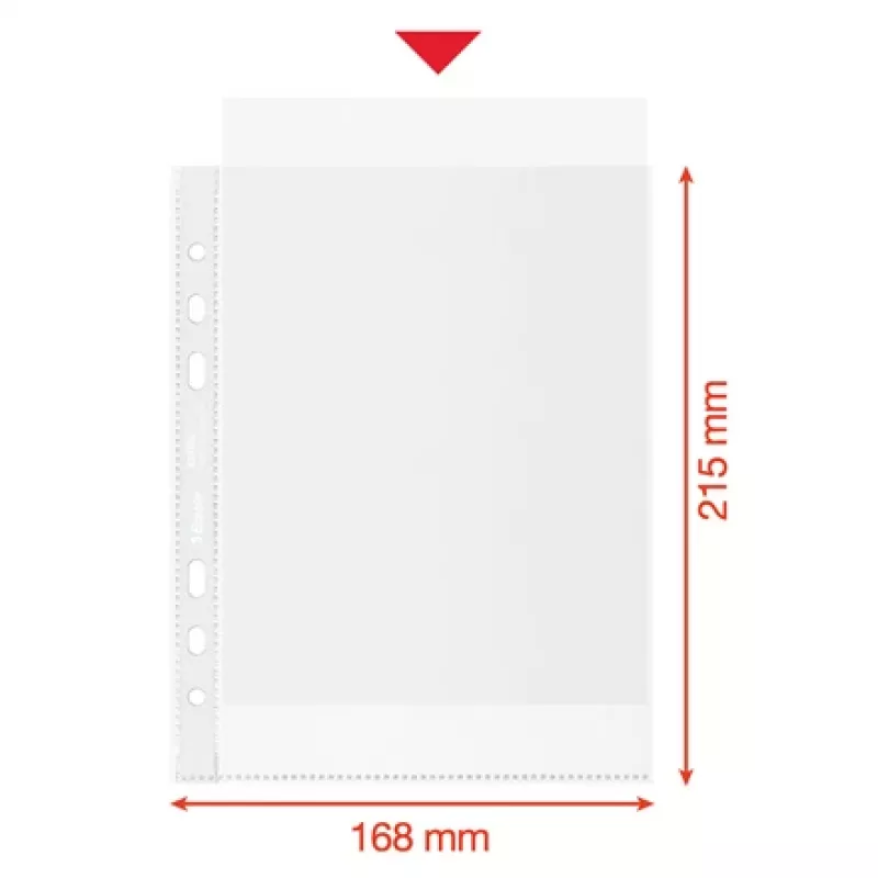 Esselte Recycle kišenė A5, 150 x 210 mm (A5), Skaidrus, Polipropilenas (PP), Gulsčias/Stačias, Viršus, 0,07 mm