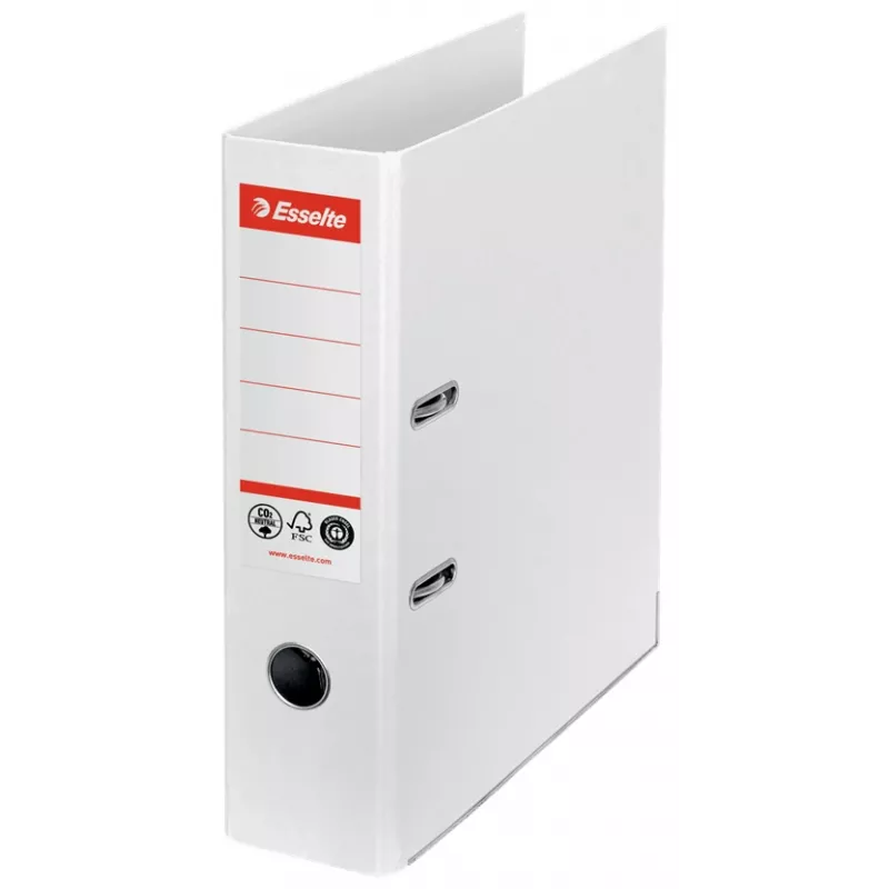 Esselte Lever Arch File No.1, 100% perdirbtas kartonas, A4, saugojimui, balta, 500 lapų, 80 g/m²