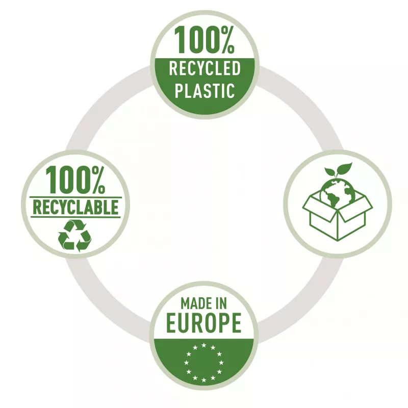 Esselte Recycle aplankas A4, Projektinis aplankas, A4, Polipropilenas (PP), Skaidrus, Vertikalus, 220 mm