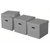 Esselte Home Storage Box Cube, 3 vnt. pakuotėje, kartoninė, pilka, 320 mm, 315 mm, 365 mm, 850 g