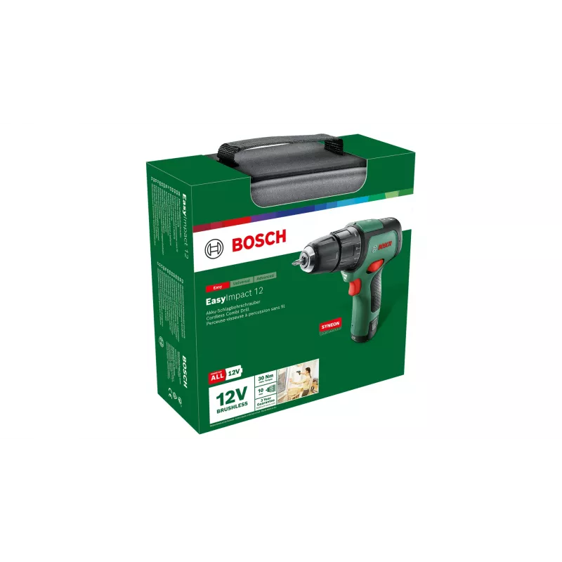 Bosch EasyImpact 12 1300 aps./min. begriovelinė 1 kg juoda, žalia