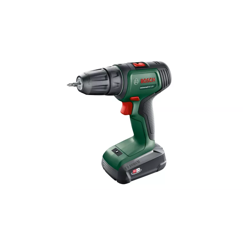 Bosch UniversalDrill 18V 1450 RPM beraktis 1.2 kg juoda, žalia
