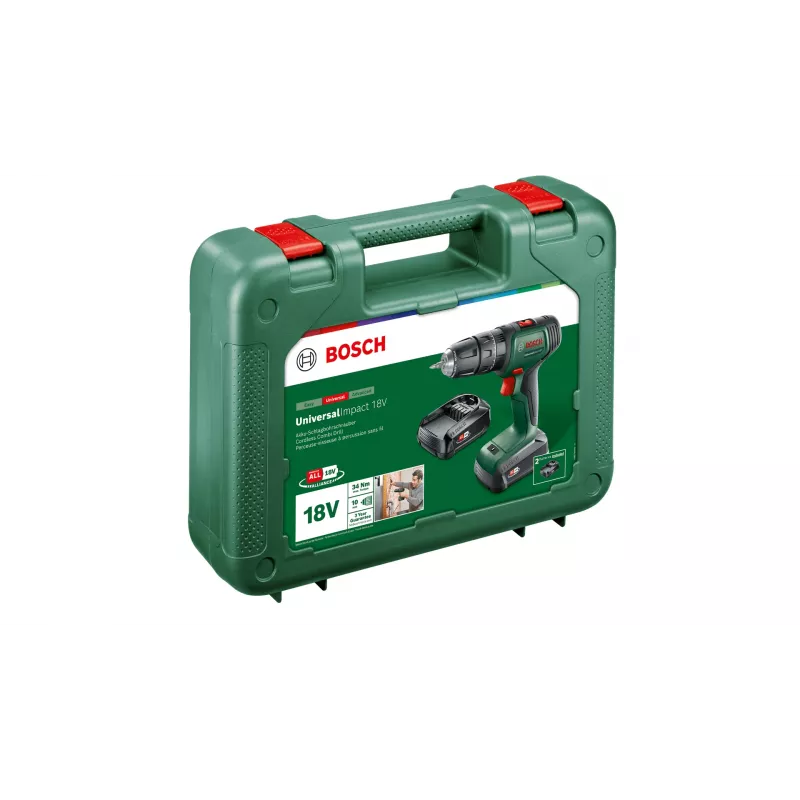 Bosch UniversalImpact 18V 1450 RPM Beraktis 1,3 kg Juoda, Žalia, Raudona