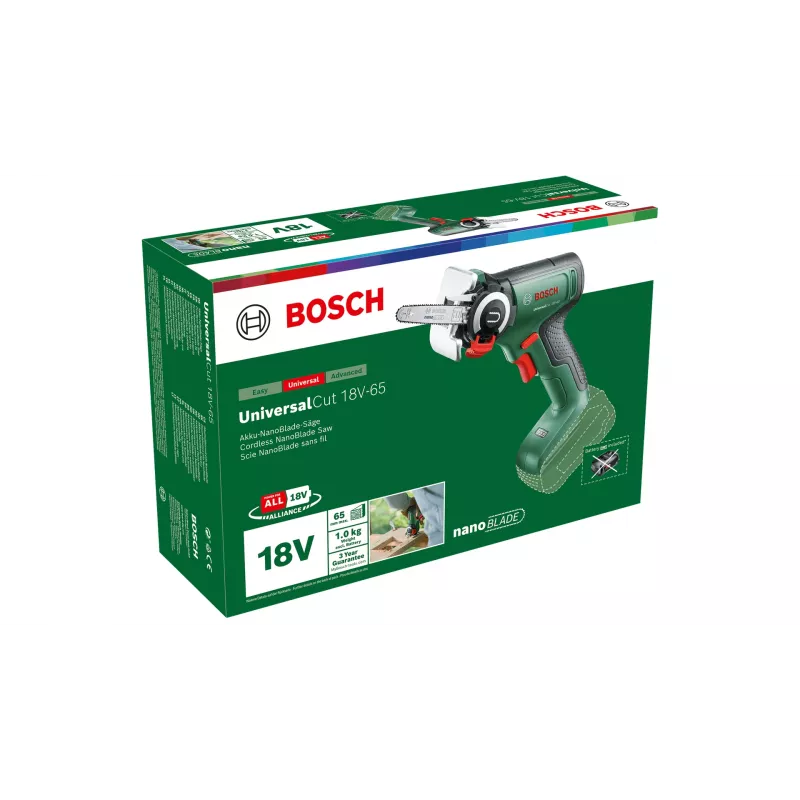 Bosch UniversalCut 18V-65 akumuliatorinis siaurapjūklis 8000 aps./min 1 kg
