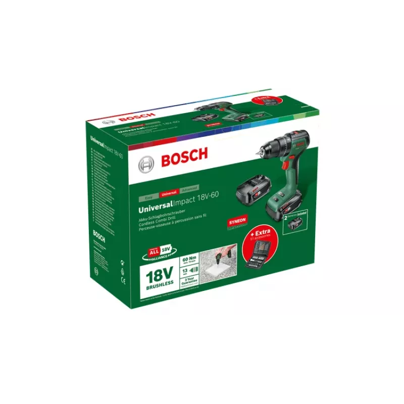Bosch 0 603 9D7 106 grąžtas 1900 aps./min. beraktis 1,3 kg juoda, žalia