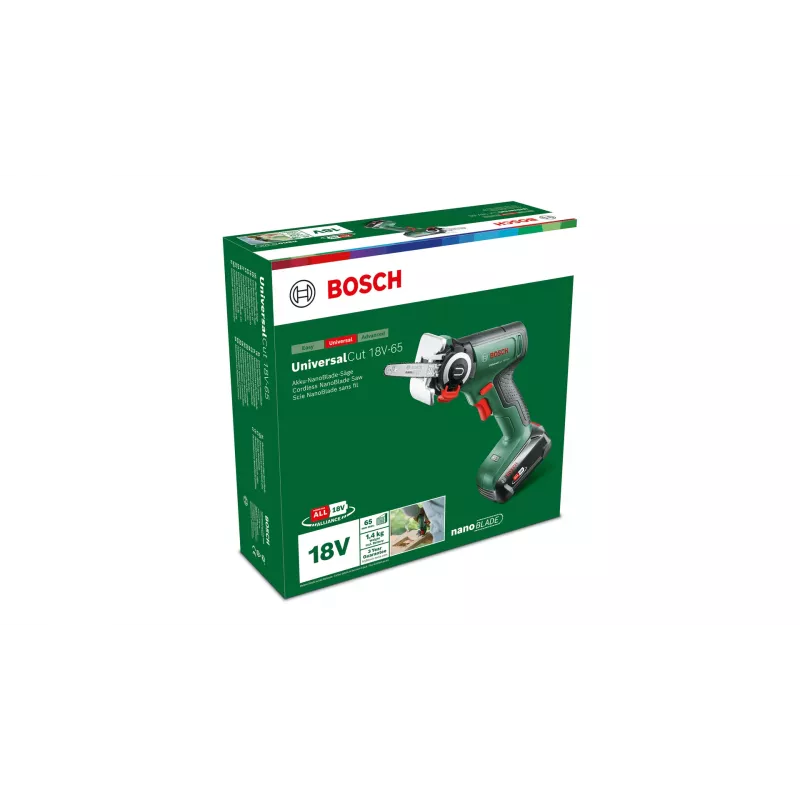 Bosch UniversalCut 18V-65 akumuliatorinis siaurapjūklis 8000 smūgių/min 1 kg