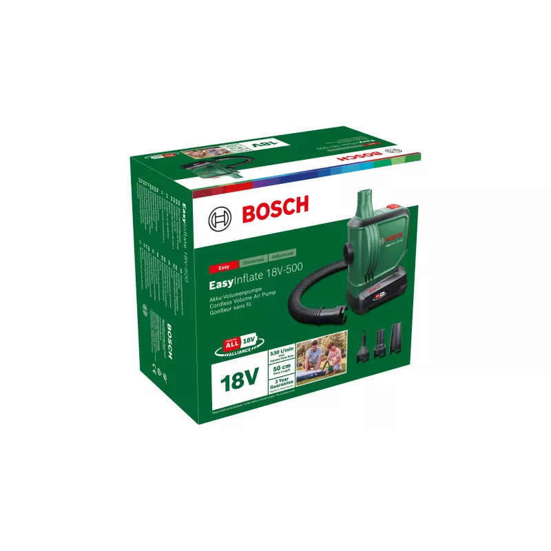 Bosch EasyInflate 18V-500 elektrinis oro siurblys 0,03 bar 530 l/min