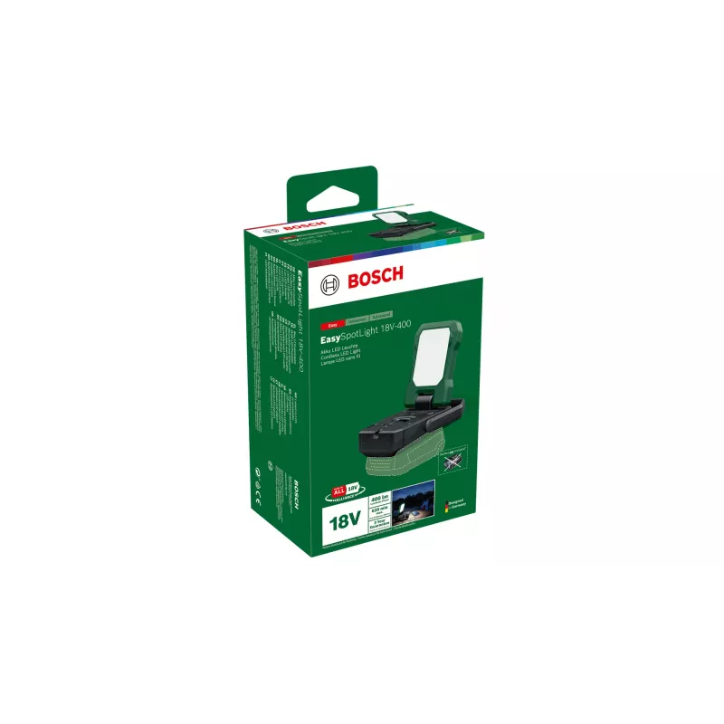 Bosch EasySpotLight 18V-400 Juodas, Žalias Universalus žibintuvėlis LED