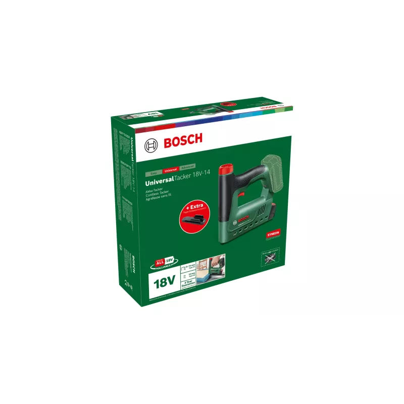 Bosch UniversalTacker 18V-14 vininiuoklė / susegimo pistoletas, akumuliatorius