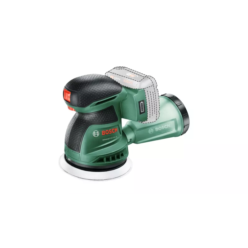 Bosch UniversalOrbit 18V-20 (Baretool), orbitinis šlifuoklis, orbitinis, žalias, Vokietija, baterija, 18 V