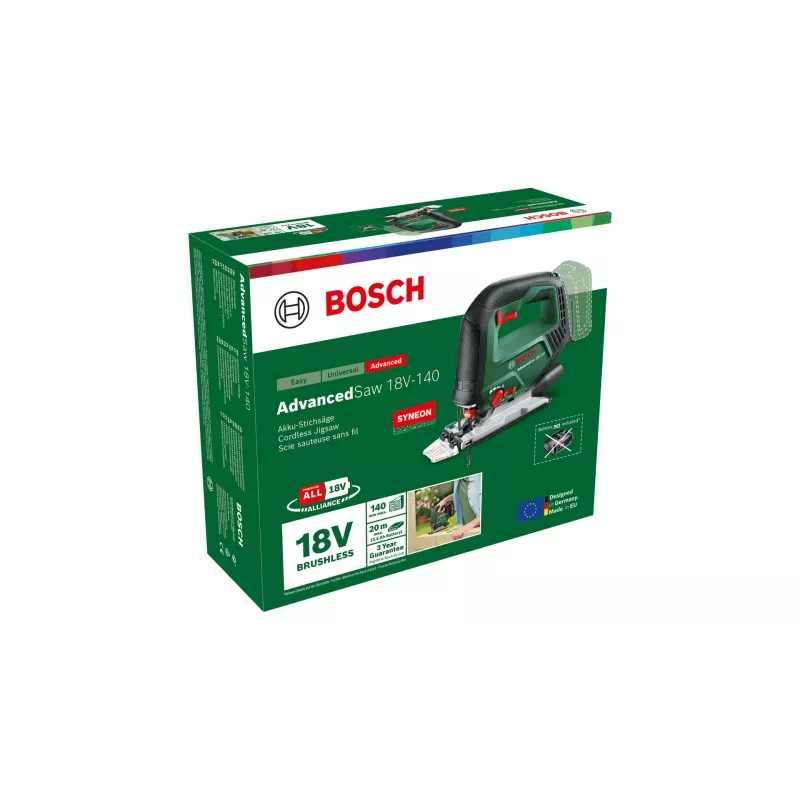„Bosch AdvancedSaw 18V“ belaidis siaurapjūklis 3000 smūgių/min. 1,9 kg