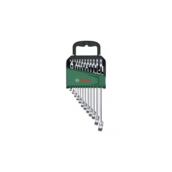 Bosch 1 600 A02 Z9D, 6,7,8,9,10,11,12,13,14,15,17,19 mm, Nerūdijantis plienas, Chromo-vanadžio plienas, Matinis, 12 vnt.