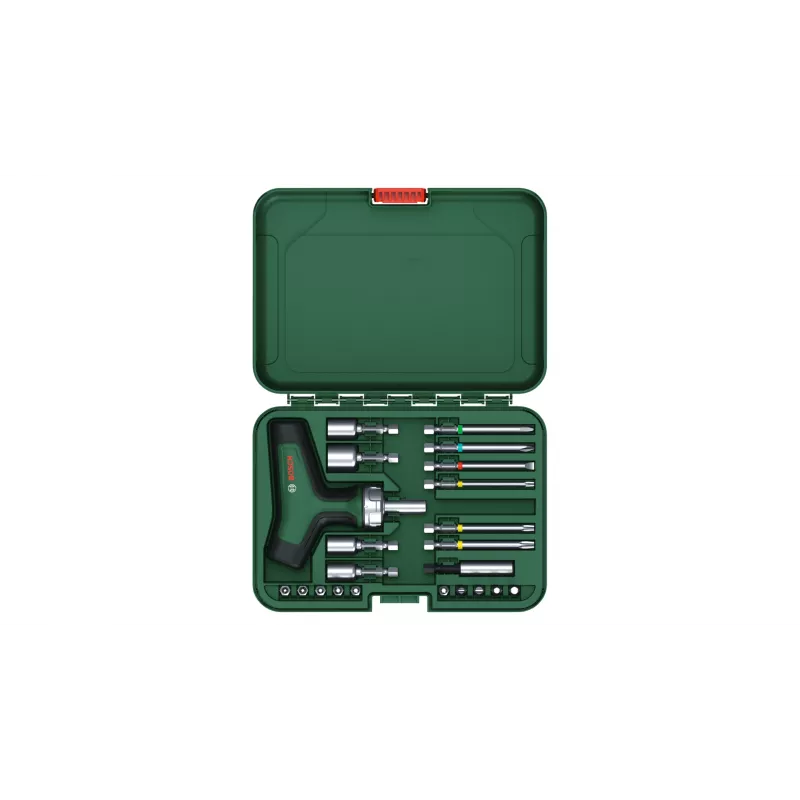 “Bosch 1 600 A02 Z9T” atsuktuvas su keičiamais antgaliais, T formos rankena