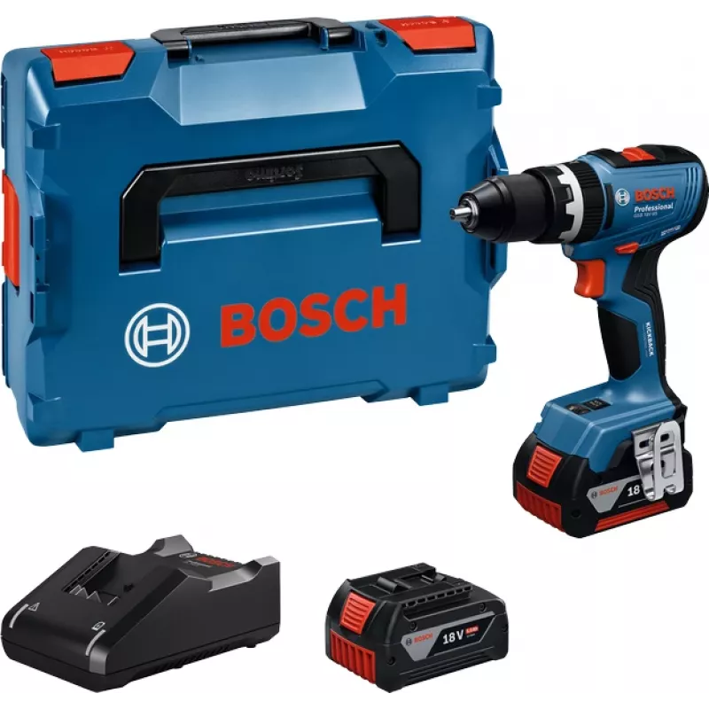 Bosch GSR 18V-65 Professional 2100 RPM Key 1.06 kg Juoda, Blue