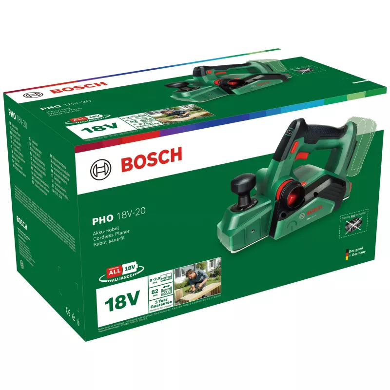 Bosch PHO 18V-20 (Įrankis be priedų, Kartoninė pakuotė), Žalia, 2 mm, Baterija, 18 V, 171 mm, 291 mm