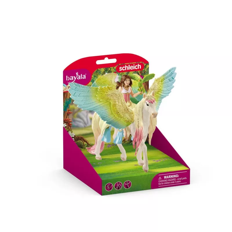 schleich Fėja Surah su blizgančiu Pegasu, Mini lėlė, Moteriška, 5 m., 180 mm, Įvairiaspalvė