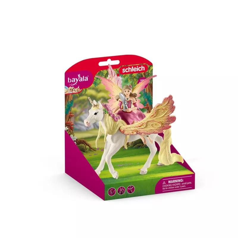 schleich BAYALA fėja Feya su Pegaso vienaragiu, Saulės elfai, Vienaragiai ir fėjos, 5 m., Įvairiaspalvė, Plastikas