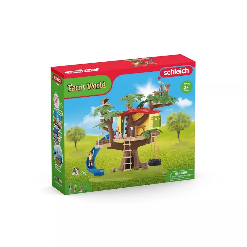 schleich FARM WORLD Nuotykių namelis medyje, Ūkis, Ūkio gyvūnai / ūkio žaislai, 3 m., Įvairiaspalvis, Plastikas