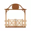 schleich HORSE CLUB aptvaras su įėjimo vartais, žaislinė figūrėlių tvorelė, 5 m., arklidė, arkliai, smėlio, ruda