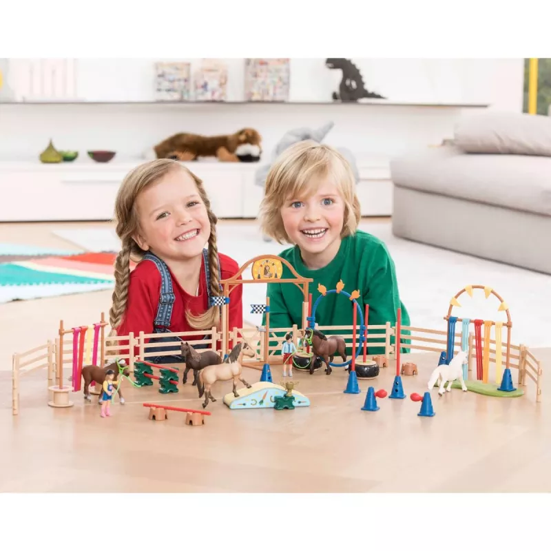 schleich Ponių vikrumo treniruotė, Vikrumas, Ūkio gyvūnai / žaislai apie ūkį, 3 m., Įvairiaspalvis, Plastikas