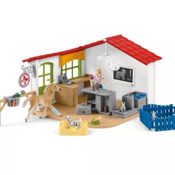 schleich Veterinarijos praktika su gyvūnais, Ūkis, Ūkio gyvūnai / ūkio žaislai, 3 m., Įvairiaspalvė