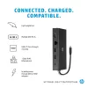 HP 65W USB-C plonas Travel maitinimo adapteris, nešiojamam kompiuteriui, universalus, 90 V, 47–63 Hz, 65 W, 20 V