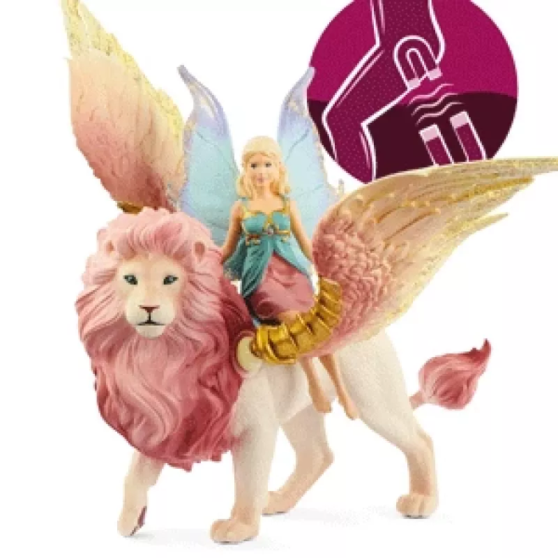 Figure Schleich BAYALA Fėja Skrydyje ant Sparnuoto Liūto