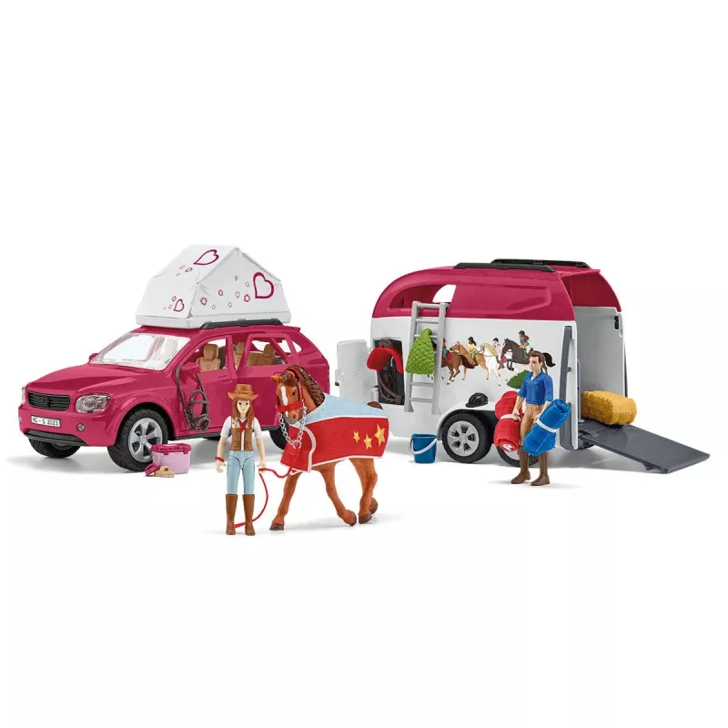 Veiksmo / nuotykių Schleich HORSE CLUB nuotykiai su žirgais, automobiliu ir priekaba