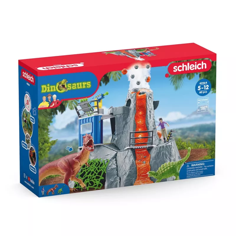 Gyvūnas Schleich Dinozaurai Vulkano ekspedicijos bazinė stovykla Įvairiaspalvė 42564