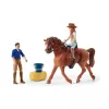 schleich HORSE CLUB Arklių nuotykiai su automobiliu ir priekaba, Veiksmo/Nuotykių, Kempingas, Arkliai, 5 m., Įvairių spalvų, Plastikas