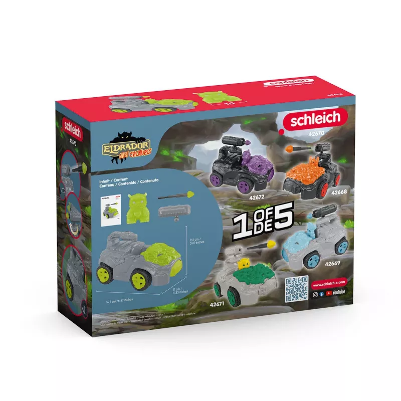 Transporto priemonė Schleich ELDRADOR CREATURES Stone CrashMobile Mini Creature 7-12 metų