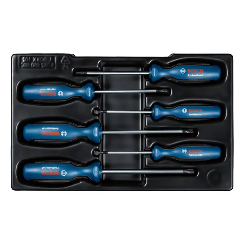 Bosch 6 vnt. profesionalus Torx atsuktuvų rinkinys Tiesus atsuktuvas