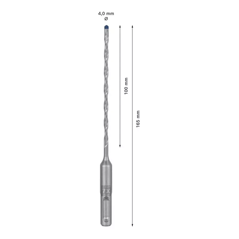 Grąžtas Bosch SDS plus-7X 4 mm 165 mm 1 vnt.