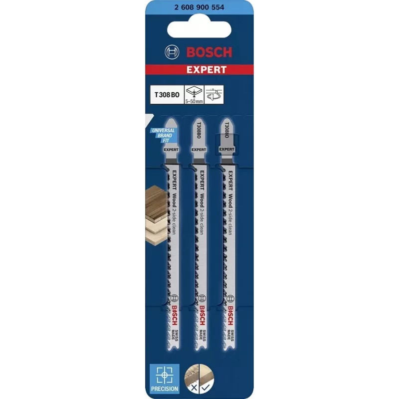 Bosch Expert 2608900554 Siaustuko peiliukas Anglinis plienas (HCS) 3 vnt.