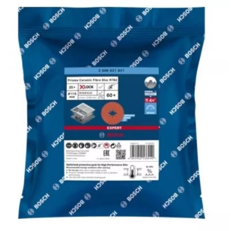 Bosch 2608621821 pluošto diskas Ø 115 mm grūdėtumas 60 25 vnt. Nerūdijantis plienas Šlifavimo diskas