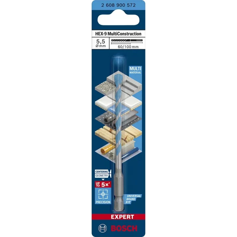Daugiafunkcis grąžtas Bosch EXPERT HEX‑92608900572 5,5 mm skersmuo, 60 mm ilgis