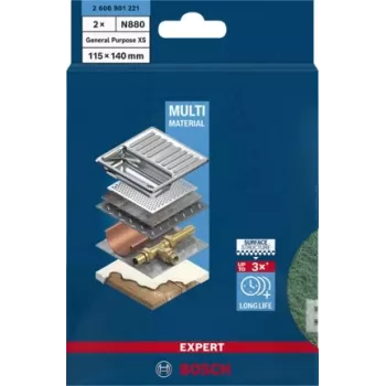 Bosch 2 608 901 221 rankinio šlifavimo reikmenys Šlifavimo padėklas Labai smulkus grūdėtumas 2 vnt.
