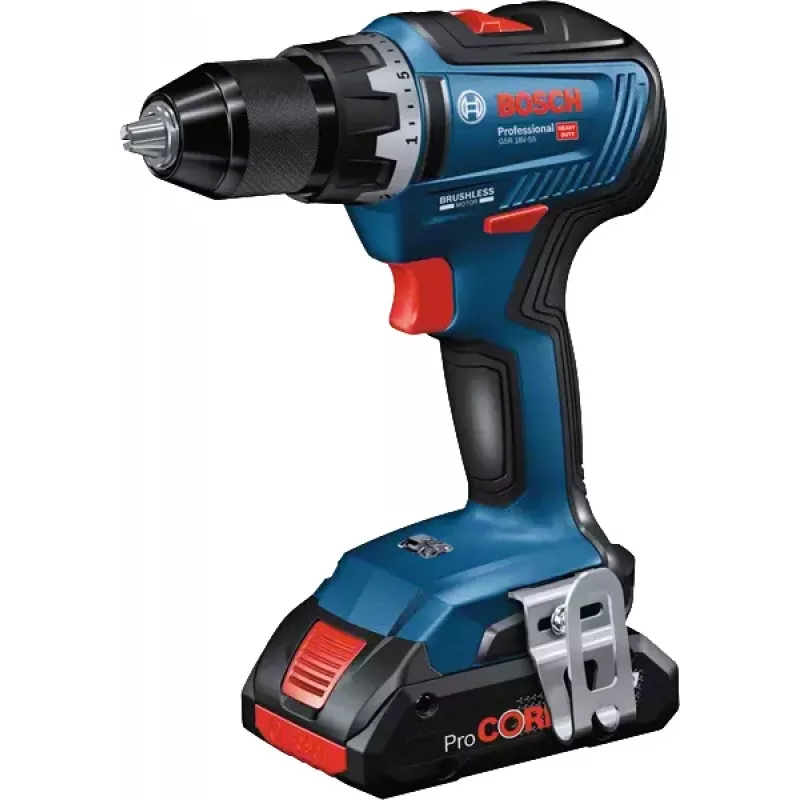 Bosch GSR 18V-55 1800 RPM 1 kg Juoda, Mėlyna