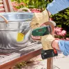 Karšto oro pistoletas Bosch EasyHeat 18V-500 — belaidis, 72 W, 4 Ah baterija, 350–450 °C, pistoleto rankena, žalias