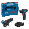 Bosch GSR 12V-15 + GWS 12V-76 +2 baterijos 2 Ah + GAL 12V-40 (L) Professional baterija