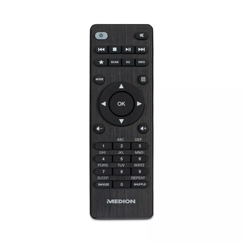 Internet radijas MEDION LIFE P85333 — DAB+ / FM, 12 W RMS, 2,8 colio TFT, Wi‑Fi 802.11a/b/g, 3,5 mm lizdas, pilka