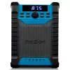 Nešiojamasis skaitmeninis radijas MEDION LIFE E65895 (MD 43895) — PLL imtuvas, 10 W RMS, LCD, Bluetooth 10 m, IP54, išorinė antena, juoda/mėlyna