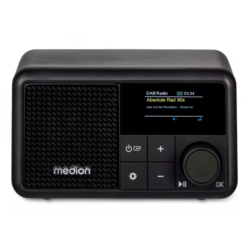 MEDION LIFE S66822 Nešiojamasis skaitmeninis radijas, juodos spalvos