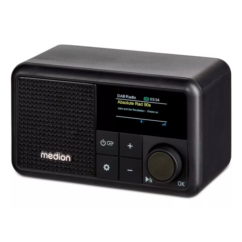 MEDION LIFE S66822 Nešiojamasis skaitmeninis radijas, juodos spalvos