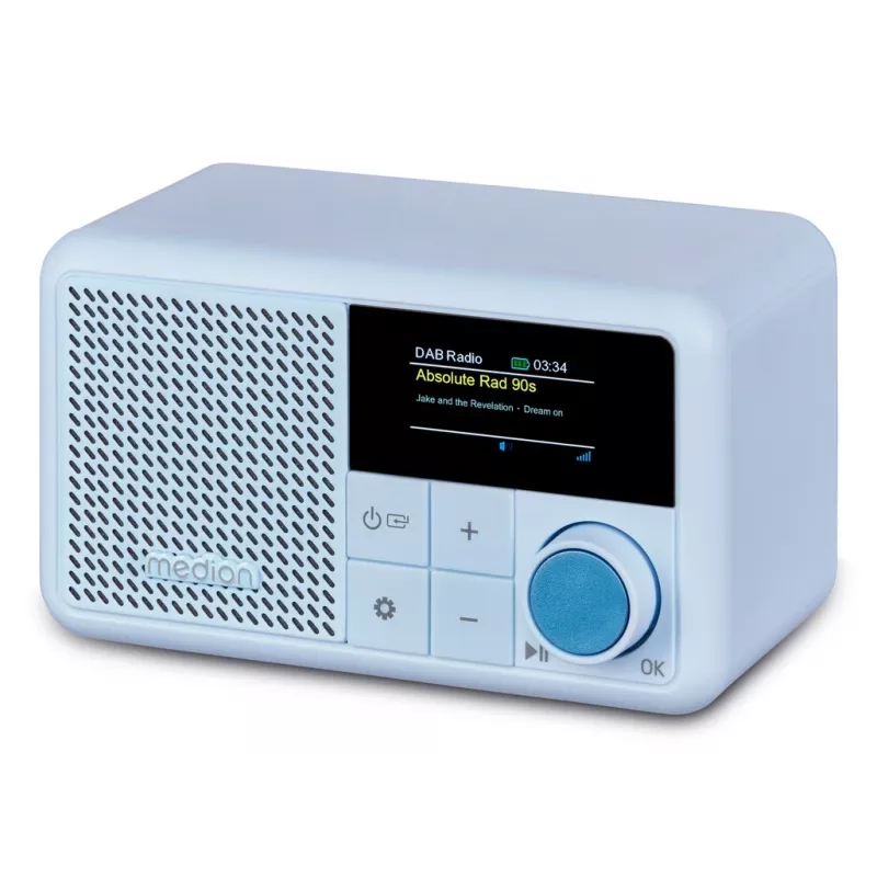 MEDION LIFE S66822 Nešiojamas skaitmeninis radijas, Aqua spalvos
