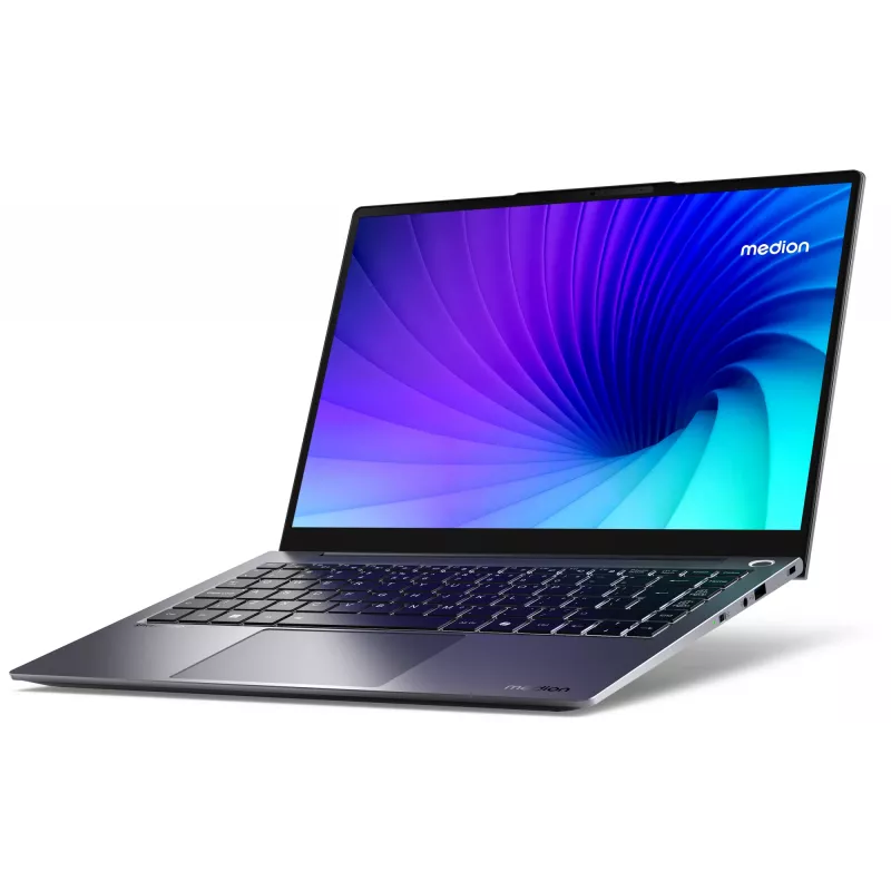 MEDION SPRCHRGD 14 S1 Elite MD62637 Snapdragon X1E-78-100 nešiojamasis kompiuteris 35,6 cm (14 colių) WQXGA+ 16 GB LPDDR5-SDRAM 512 GB SSD Wi-Fi 6E (802.11ax) Windows 11 Home US anglų kalba Pilka