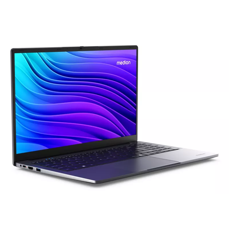 MEDION AKOYA E15223 Intel® N N100 nešiojamasis kompiuteris 39,6 cm (15,6 col.) Full HD 4 GB LPDDR5-SDRAM 128 GB Flash Wi-Fi 5 (802.11ac) Windows 11 Home S režimu US English Pilka