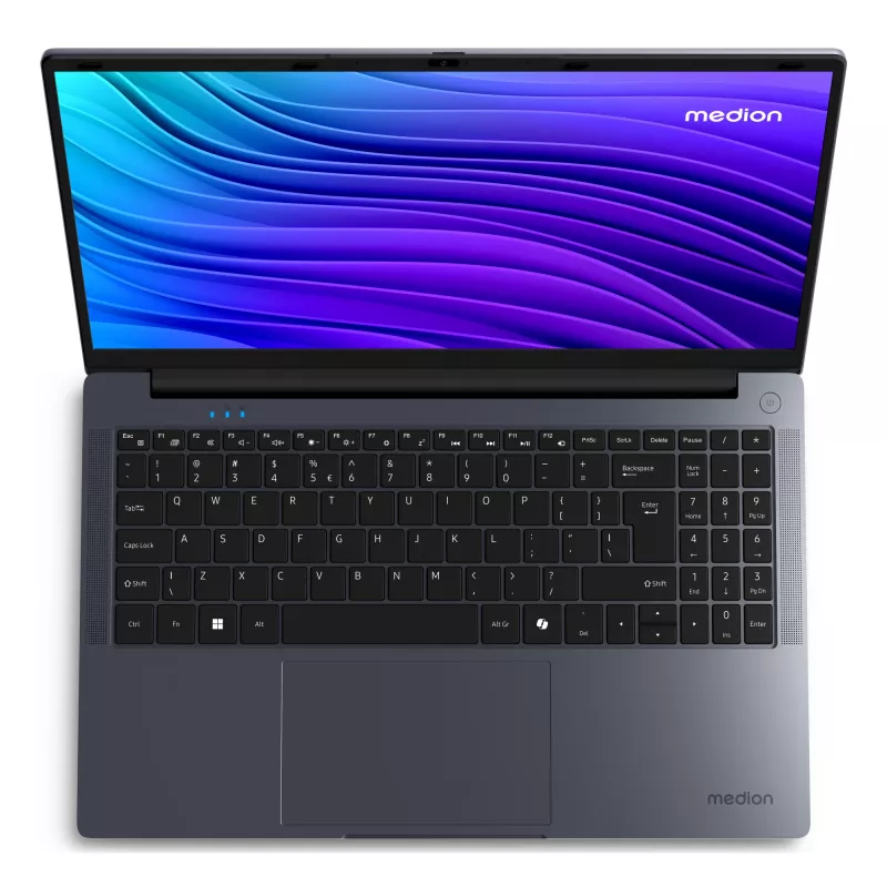 MEDION AKOYA E15223 Intel® N N100 nešiojamasis kompiuteris 39,6 cm (15,6 col.) Full HD 4 GB LPDDR5-SDRAM 128 GB Flash Wi-Fi 5 (802.11ac) Windows 11 Home S režimu US English Pilka