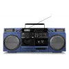 MEDION LIFE P66538 20 W mėlyna kompaktinė garso sistema — 20 W RMS, 2 krypčių garsiakalbiai, DAB+/PLL, Bluetooth 10 m, priekinio įkrovimo diskas