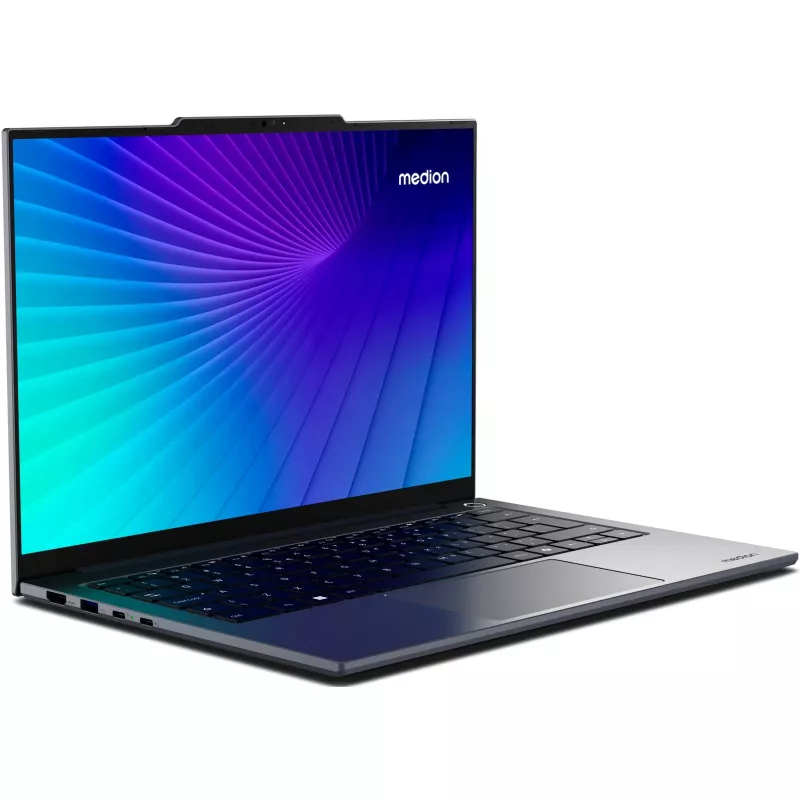 MEDION 30040132 nešiojamasis kompiuteris Intel Core 5 120U 35.6 cm (14 colių) 2.8K 16 GB DDR4-SDRAM 512 GB SSD Wi-Fi 6 (802.11ax) Windows 11 Home juodas
